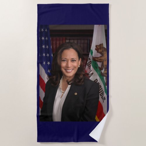 Kamala Harris US Vice President Biden 2024 Beach Towel