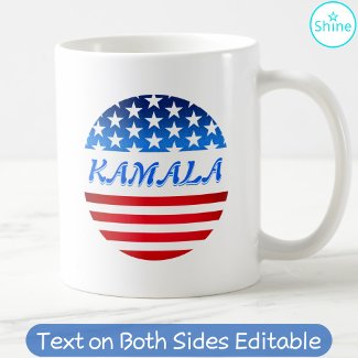 Kamala Harris USA Flag Custom Text Elections 2024