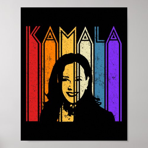 Kamala Harris Vintage Distressed Portrait Harris 2 Poster