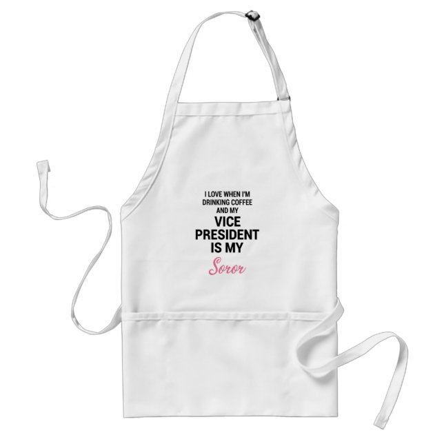 Kamala Harris VP AKA Alpha Kappa Alpha Adult Apron (Front)