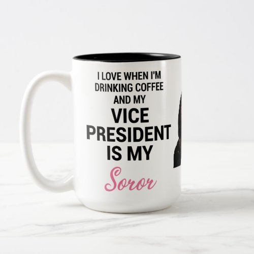 Kamala Harris VP AKA Alpha Kappa Alpha Two_Tone Coffee Mug