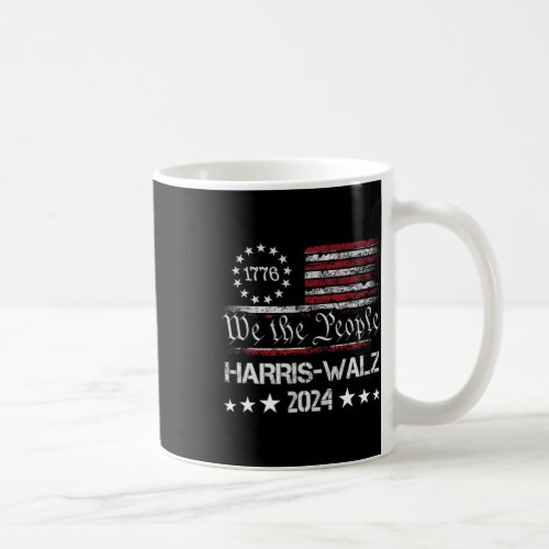 Kamala Harris Waltz Walz 2024 American Flag We The Coffee Mug