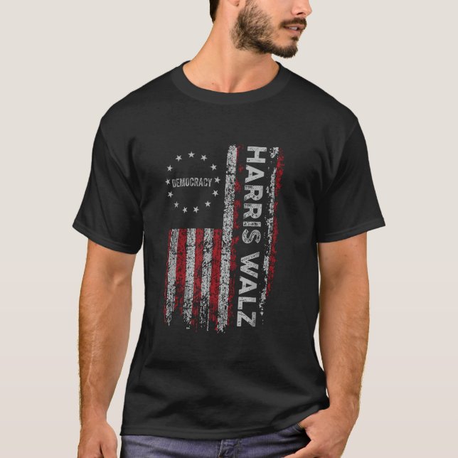 Kamala Harris Walz 2024 Harris Waltz Vp President  T-Shirt (Front)