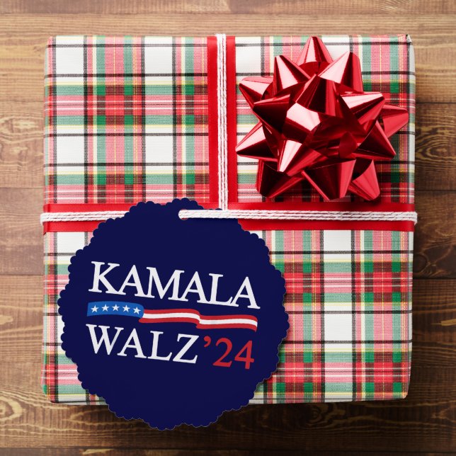Kamala Harris Walz 2024 Obviously Blue Ornament Card (Insitu (Gift))