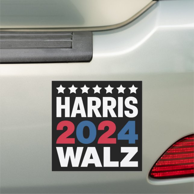 Kamala Harris Walz For President Vice President  Car Magnet (In Situ)