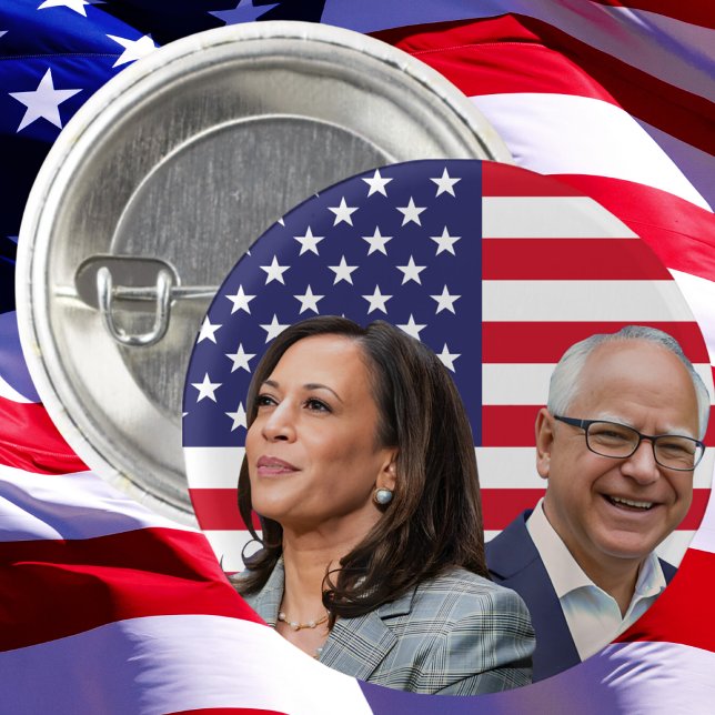 Kamala Harris Walz Photo -  President Vice Photos Button (Creator Uploaded)