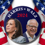 Kamala Harris Walz Photo -  President Vice Photos Button<br><div class="desc">Kamala Harris Walz Photo button</div>