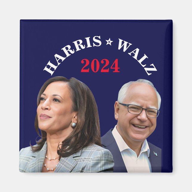 Kamala Harris Walz Photo -  President Vice Photos Magnet (Front)