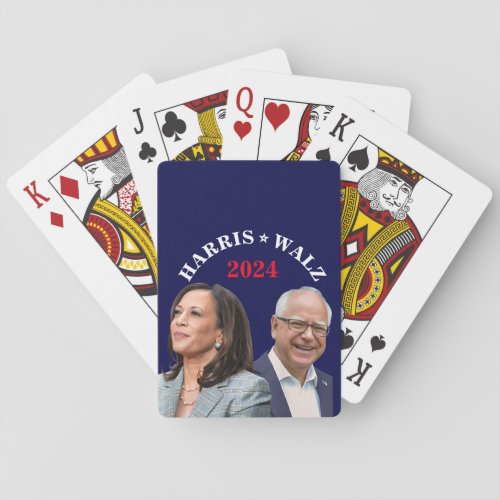 Kamala Harris Walz Photo _  President Vice Photos Poker Cards