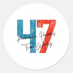 Kamala Harris Wheimer 2024 Harris Waltz President Classic Round Sticker