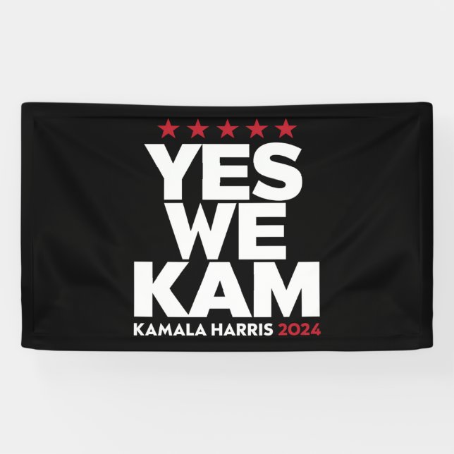 Kamala Harris Yes We Kam for US President 2024  Banner (Horizontal)