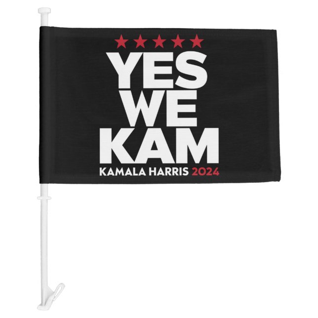 Kamala Harris Yes We Kam for US President 2024  Car Flag (Front)