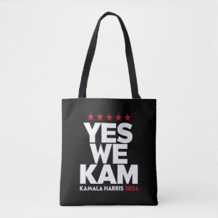 Kamala Harris Yes We Kam for US President 2024 Tote Bag