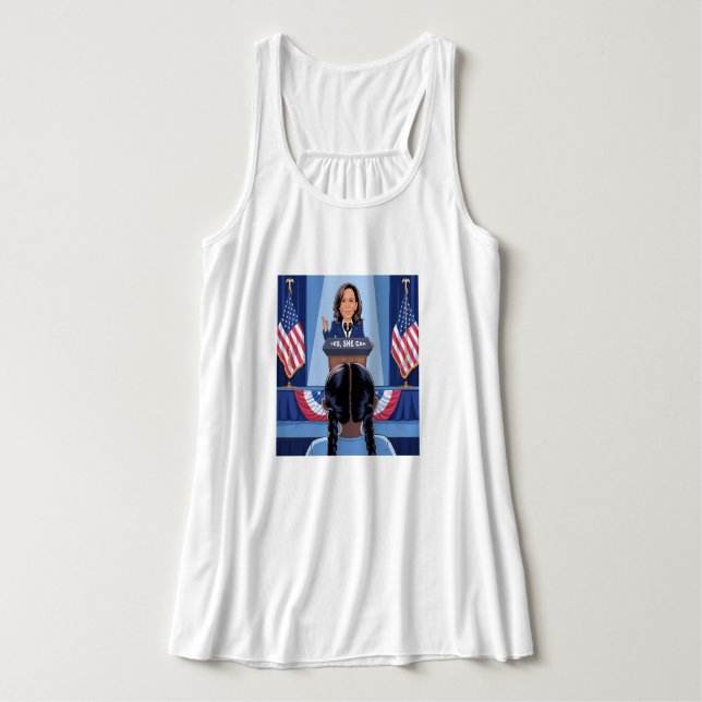 KAMALA HARRIS'S NIECE TANK TOP (Design Front)