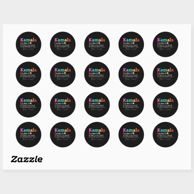 Kamala If That's Too Hard To Pronounce Try Madam  Classic Round Sticker (Sheet)