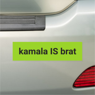 kamala is brat black and lime green cool car magnet