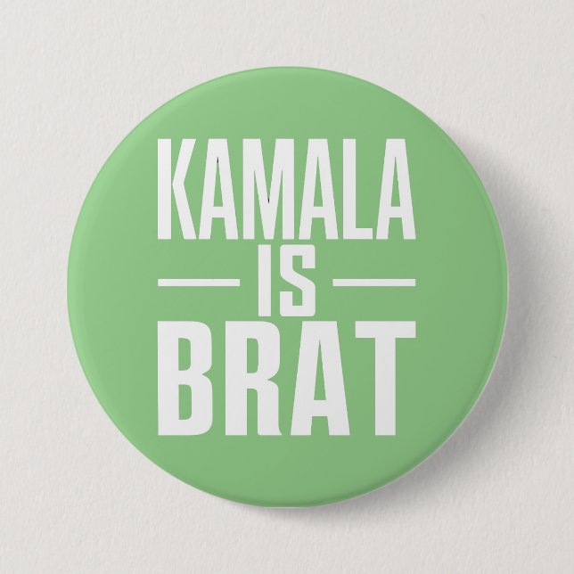 Kamala Is Brat  Button (Front)