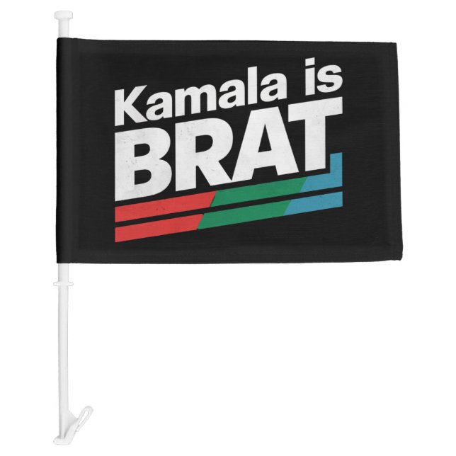 Kamala Is Brat Car Flag (Front)