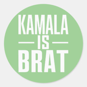 Kamala Is Brat Classic Round Sticker