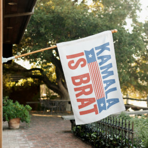 Kamala is Brat Democracy Election 2024 House Flag