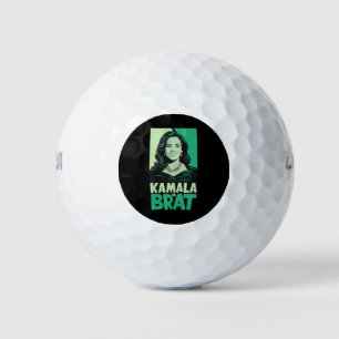 Kamala is Brat Funny Sarcastic Golf Balls