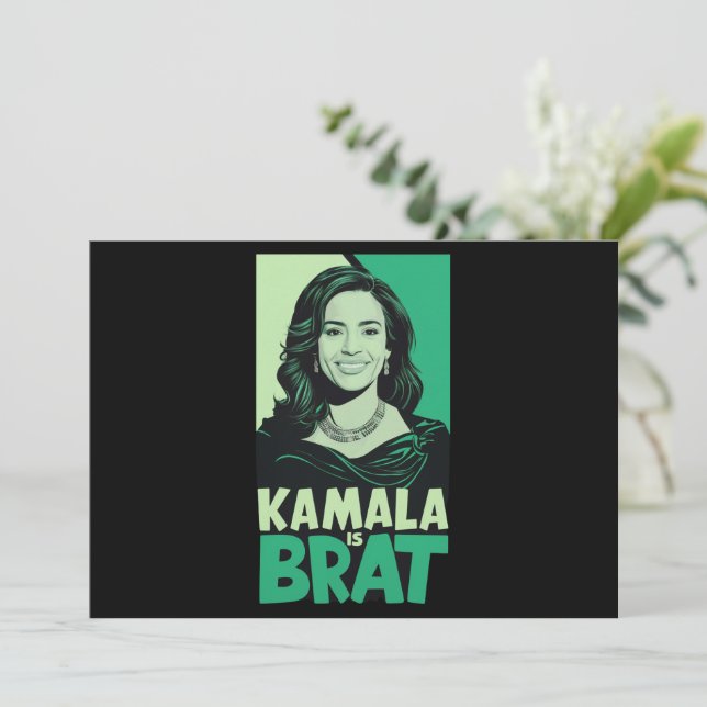 Kamala is Brat Funny Sarcastic Invitation (Standing Front)