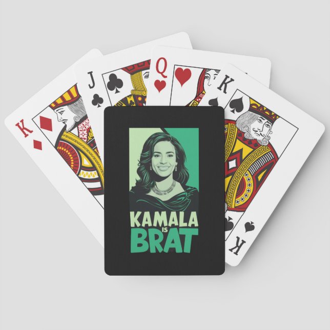 Kamala is Brat Funny Sarcastic Poker Cards (Back)