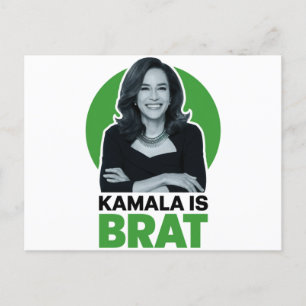 Kamala is Brat Funny Sarcastic Postcard