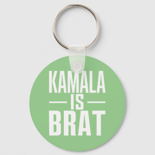 Kamala Is Brat  Keychain