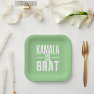 Kamala Is Brat  Paper Plates
