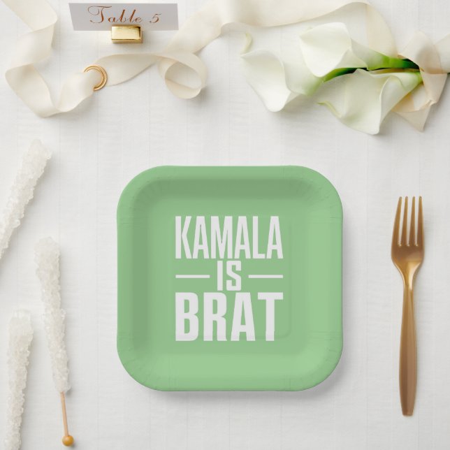Kamala Is Brat  Paper Plates (Wedding)