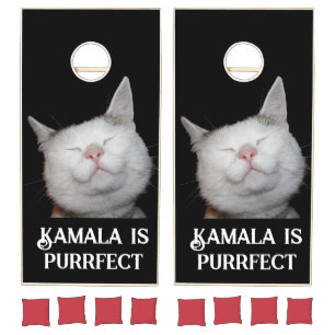 Kamala is Purrfect  Cornhole Set