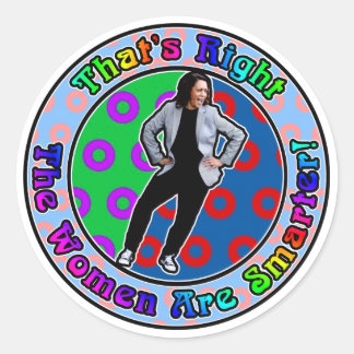 Kamala is Smarter - the women are smarter Classic Round Sticker