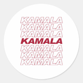 KAMALA KAMALA KAMALA CLASSIC ROUND STICKER