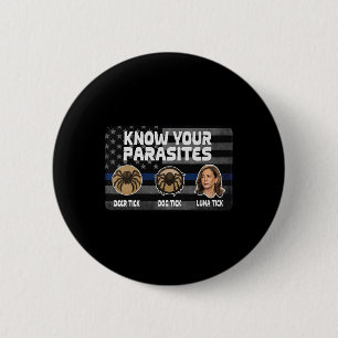 Kamala Know Your Parasites Deer Tick Dog Tick Luna Button