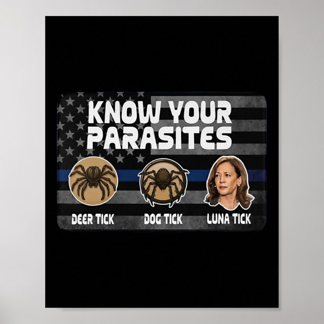 Kamala Know Your Parasites Deer Tick Dog Tick Luna Poster (Front)