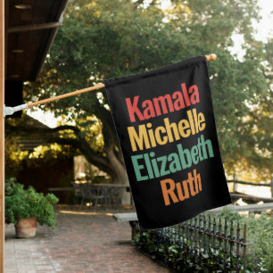 Kamala Michelle Elizabeth Ruth Feminist Political  House Flag