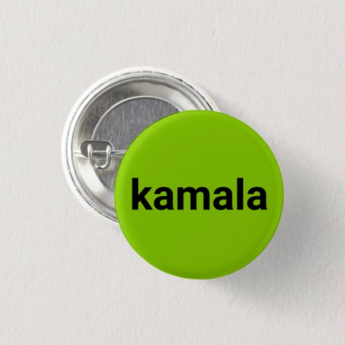 kamala minimalist text black lime green brat cool button