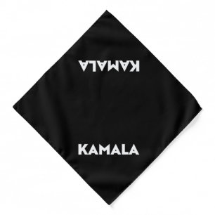 Kamala modern bold typography minimalist black dog bandana