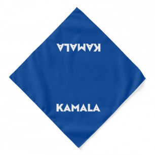 Kamala modern bold typography minimalist blue dog bandana