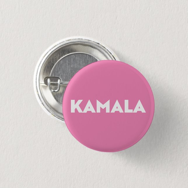 kamala modern bold typography white and pink button (Front & Back)