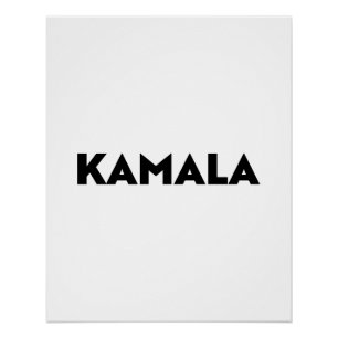 Kamala modern typography minimalist black white poster