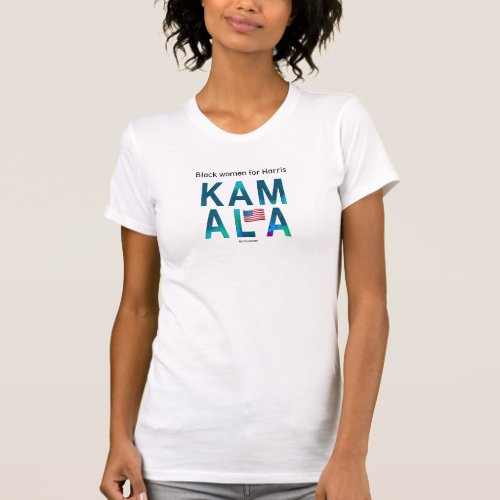 Kamala name with American flag graphic T_Shirt