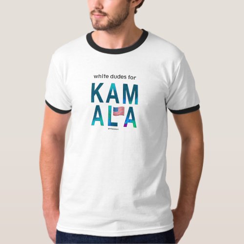 Kamala name with American flag graphic T_Shirt