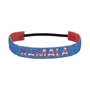 Kamala On Blue With Flag  Athletic Headband
