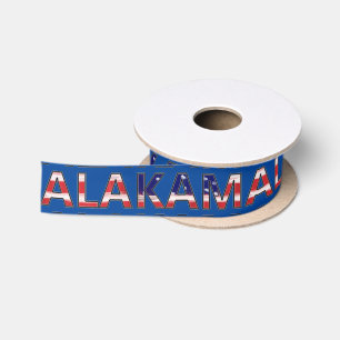Kamala On Blue With Flag Satin Ribbon