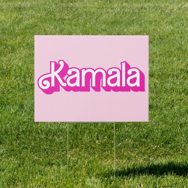 Kamala Pink Sign (Insitu)