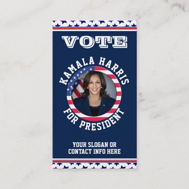 Kamala Political Campaign Template Business Card (Front)