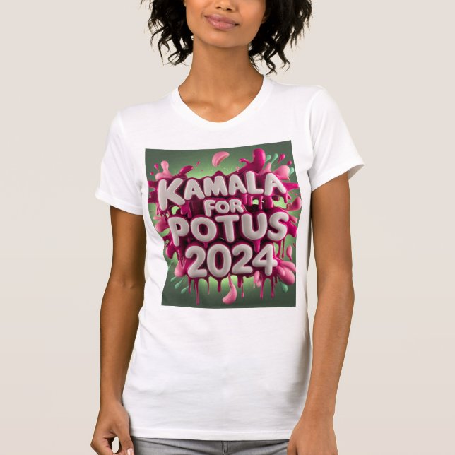 Kamala Potus 2024 - pink and green T-Shirt (Front)