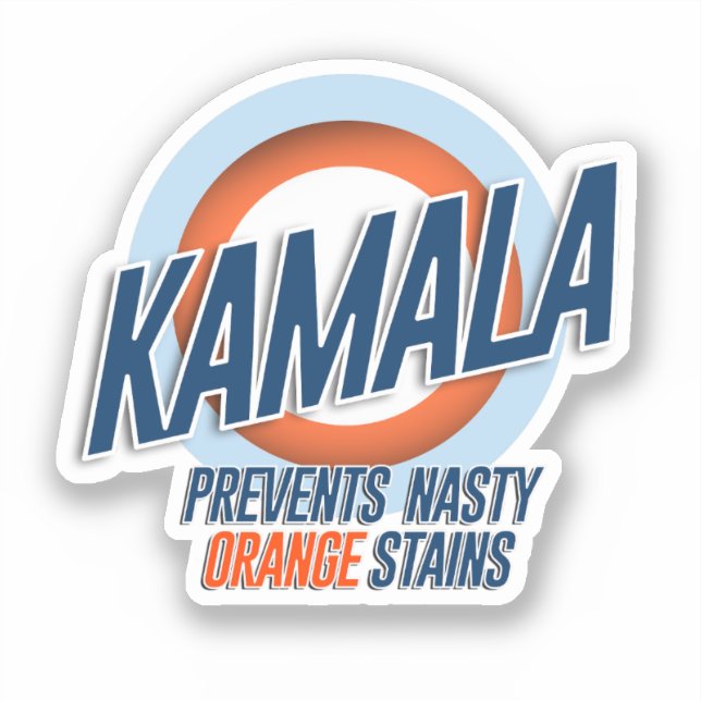 Kamala Prevents Nasty Orange Stains Sticker (Front)